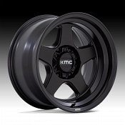 KMC KM728 Lobo Matte Black Custom Truck Wheels